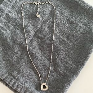 Swarovski silver heart pendant necklace.